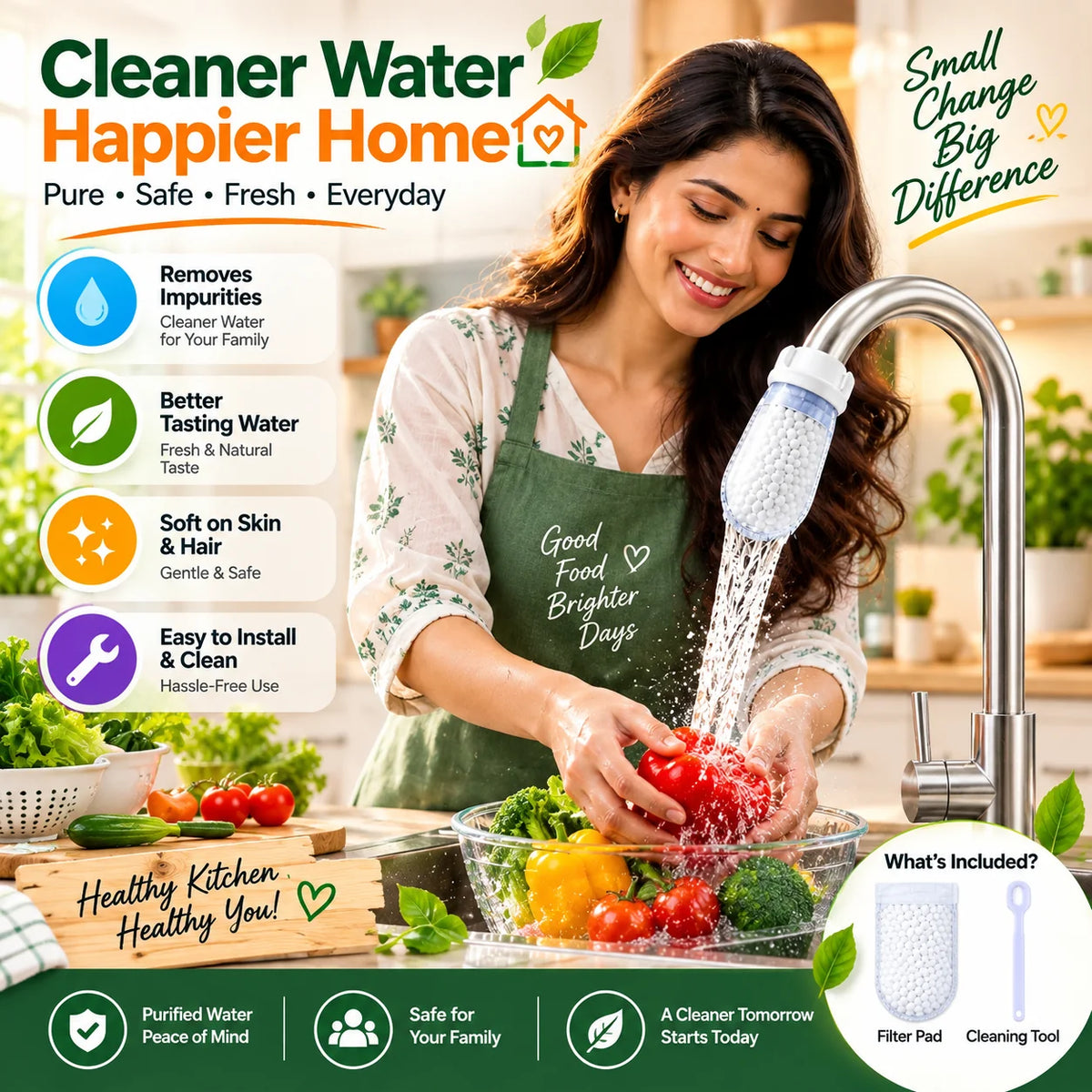 FreshFlow Faucet Filter Cotton Pads (50 Pcs)