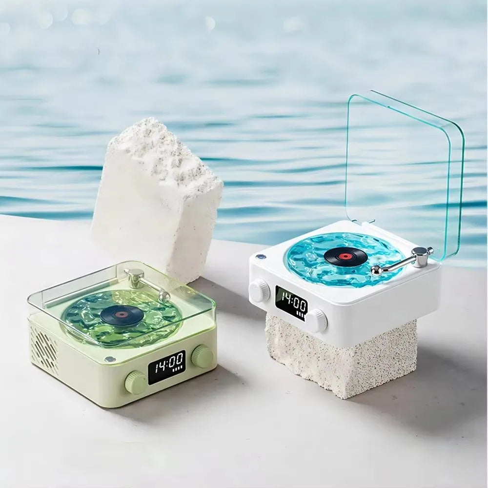 GrooveGlow Vynora — Retro Bluetooth Speaker