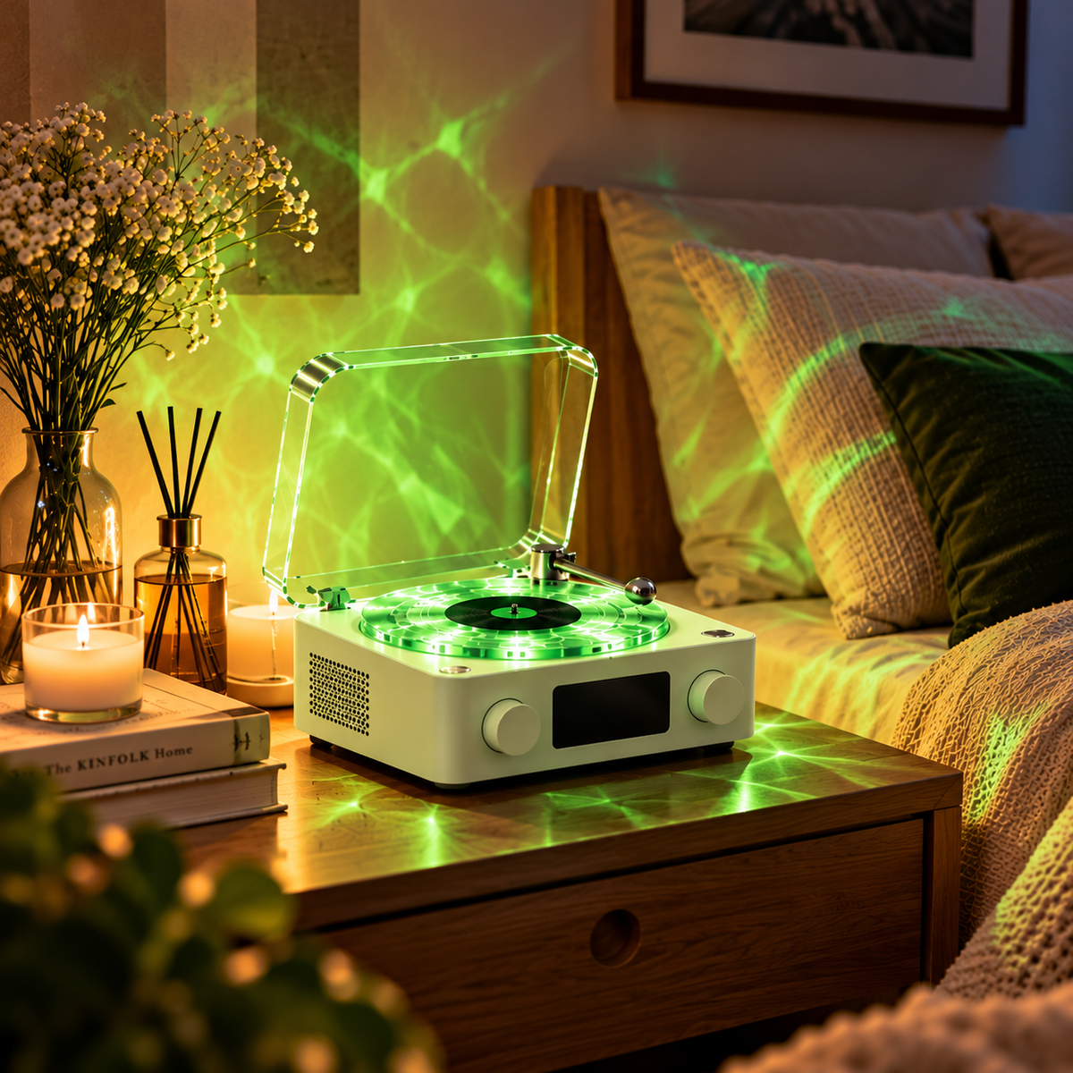 GrooveGlow Vynora — Retro Bluetooth Speaker